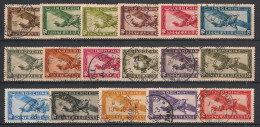 INDOCHINE - 1933-38 - Poste Aérienne PA N°YT. 1 à 14 - Série Complète - Oblitéré / Used - Oblitérés