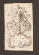 Ex-libris Héraldique MOLINIER, Jacques. XVIIIe Siècle. Marseille, Provence. - Exlibris