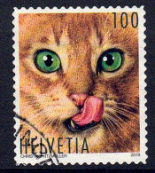Suisse // Schweiz // 2010-2019 // 2019 //  Animaux , Chat Oblitéré No. 1719 - Used Stamps