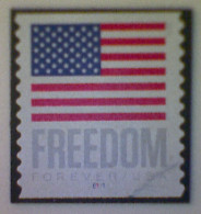 United States, Scott #5789a, Used(o), 2023 B#coil, Freedom Flag, (63¢), Gray, Blue, And Red - Gebruikt