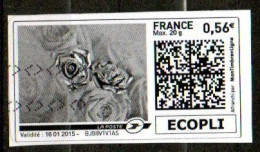 TF3689 : France Oblitéré Montimbrenligne 0,56  Ecopli Fleurs Roses - Druckbare Briefmarken (Montimbrenligne)