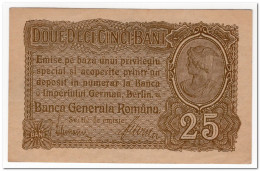 ROMANIA,GERMAN OCCUPATION,25 BANI,1917,P.M1,XF+ - Roemenië