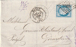 Lettre De Nancy à Gérardmer LAC - 1849-1876: Periodo Clásico