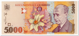 ROMANIA,5 000 LEI,1998,P.107,UNC - Romania