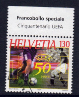 Suisse // Schweiz // 2000-2009 // 2004 // 50 Ans De L'U.E.F.A. Oblitéré No. 1111 - Used Stamps