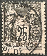 YT 97 Paris 1 Pl. De La Bourse (de 1876 à 1900) Juillet 1899 Sage (II) 25c Noir Sur Rose France – Ciel - 1876-1898 Sage (Type II)