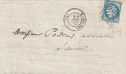 Lettre De Marennes à Saintes LAC - 1849-1876: Période Classique