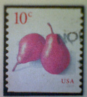 United States, Scott #5039, Used(o), 2016 Coil, Pears, 10¢, Red - Gebruikt