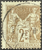 YT 105 Perforé Petits CL 1898-1900 SAGE (III) 2F Bistre (côte 55 €) France – 6ciel - 1898-1900 Sage (Type III)