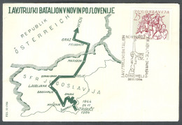 .Yugoslavia, 1964-11-28, Slovenia, Črnomelj, First Austrian Battalion, Tribuce, Special Postmark And Cover - Autres & Non Classés
