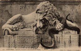 CPA 38 GRENOBLE Le Lion Fontaine Monumentale De Sapey - Grenoble