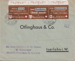 1942 Schweiz Brief Geöffnet Durch Oberkommando Der Wehrmacht, Zum: CH Z35b, Mi:CH W Zd 11 Altstoffverwertung Fr.-dt.-it. - Covers & Documents