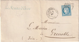 Lettre De Aix En Provence à Grenoble LAC - 1849-1876: Periodo Clásico