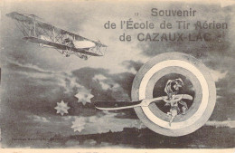 33 Gironde Souvenir De L'école De Tir Aérien De Cazaux Lac Biplan Hélice Cocarde - Autres & Non Classés