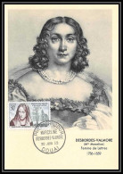 1401/ Carte Maximum France N°1214 Marceline Desbordes-Valmore Fdc Premier Jour édition Parison 1959 écrivain Writer - Schriftsteller