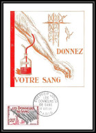 1423/ Carte Maximum (card) France N°1220 Fdc Hommage Aux Donneurs De Sang Fdc Premier Jour Edition Bougogne - 1950-1959