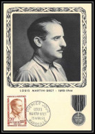 1381/ Carte Maximum (card) France N°1201 Héros De La Résistance Louis-Manin Bret Fdc Premier Jour édition Bourgogne - 1950-1959