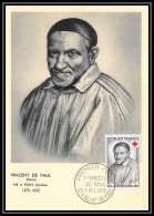 1346/ Carte Maximum (card) France N°1187 Croix Rouge (red Cross) Saint Vincent De Paul édition Parison 1959 Fdc - 1950-1959