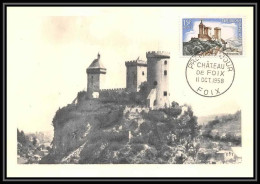 1307/ Carte Maximum (card) France N°1175 Château (castle) De Foix Fdc Premier Jour Edition Parison 1959 - 1950-1959