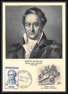 1206/ Carte Maximum (card) France N°1138 Johann Wolfgang Von Goethe Fdc Premier Jour Edition Bourgogne Mf B1 - 1950-1959