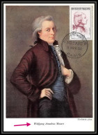 1201/ Carte Maximum France N°1137 Amadeus Mozart Musique Fdc Premier Jour Edition Walter Classen 7099 Inscriptions - 1950-1959