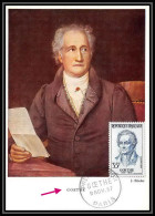 1203/ Carte Maximum (card) France N°1138 Johann Wolfgang Von Goethe Fdc Premier Jour Edition Classen A1 Inscription - 1950-1959