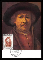 1188/ Carte Maximum (card) France N°1135 Rembrandt Tableau (Painting) NEDERLAND 1957 Fdc Premier Jour Edition Nomis - 1950-1959