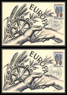 1142/ Carte Maximum (card) France N°1123 Europa 1957 édition Bourgogne Cad Paris Et Strasbourg - 1950-1959