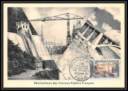 1120/ Carte Maximum (card) France N°1114 Travaux Publics Viaduc (pont Bridge) De Caracas Fdc Premier Jour 1957 Bourgogne - 1950-1959