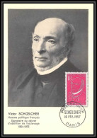 1042/ Carte Maximum (card) France N°1092 Victor Schoelcher Homme Politique 1957 Fdc Premier Jour Edition Parison - 1950-1959