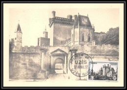 1068/ Carte Maximum (card) France N°1099 Chateau D'Uzès Castle Fdc (premier Jour) 1957 Edition Parison - 1950-1959