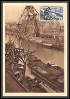 1007/ Carte Maximum (card) France N°1080 Port De Strasbourg 1956 Fdc Premier Jour Edition Pac D1 Cote 30 - 1950-1959