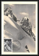 1002/ Carte Maximum (card) France N°1079 Téléphérique De L'aiguille Du Midi Fdc Premier Jour 1956 édition Bilgeri - 1950-1959