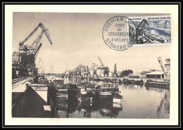 1005/ Carte Maximum (card) France N°1080 Port De Strasbourg 1956 Fdc Premier Jour Edition Parison - 1950-1959