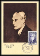 0969/ Carte Maximum (card) France N°1071 Maurice Ravel Compositeur Musique Music édition Le Marigny 1956 - 1950-1959