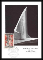 0912/ Carte Maximum (card) France N°1050 Mémorial Déportation à Struthof Guerre Natzwiller Fdc (premier Jour) 1955 - 1950-1959