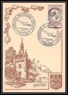 0909 Carte Postale Card France N°1043 écrivain Writter Gérard De Nerval Labrunie Exposition Philatélique Toulouse 1955 - Gedenkstempel
