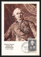 0891/ Carte Maximum (card) France N°1030 Charles Gravier Comte De Vergennes 1955 Fdc Premier Jour D1 Edition Fdc Cote 40 - 1950-1959