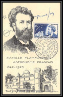 0865/ Carte Maximum (card) France N°1057 Camille Flammarion Espace (space) 1956 Signé Signed Edition Juvisy Sur Orge - 1950-1959