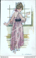 Bv494 Cartolina Art Deco Donnina Lady Donna E  Cupido Illustratore  Leodud - Autres & Non Classés
