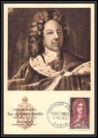 0857/ Carte Maximum (card) France N°1008 Louis De Rouvroy Duc De St-Simon Fdc (premier Jour) 5/2/1955 Edition Borggogne - 1950-1959
