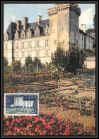 0845 Carte Maximum France N°995 Château Castle De Villandry Touraine 17/7/1954 Fdc Premier Jour Edition Yvon D1 Cote 20 - 1950-1959