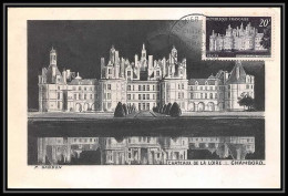 0726/ Carte Maximum (card) France N°924 Château (castle) Chambord Fdc Premier Jour 30/5/1952 - 1950-1959