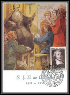 0641/ Carte Maximum (card) France N°882 De La Salle Ecoles Chrétiennes 11/11/1951 Paris Salon Edition Saint Luc Tournai - 1950-1959