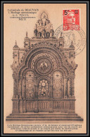 0533/ Carte Postale Postcard France N°827 Gandon Surchargé Chefs D'oeuvre Horloge Astronomique Beauvais 18/3/1949 - Cachets Commémoratifs