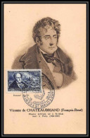 0524/ Carte Maximum (card) France N°816 François-René Chateaubriand Saint Malo 18/7/1948 - 1940-1949