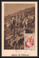 0481/ Carte Maximum (card) France N°792 Abbaye De Conques 1947 Hébé B2 - 1940-1949