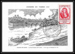 0449/ Carte Maximum France N°779 Journée Du Timbre Marquis De Louvois 15/3/1947 Chalons Sur Saone Fdc Premier Jour - 1940-1949