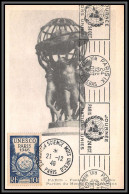 0432/ Carte Maximum (card) France N°771 UNESCO Krag Journée Des Nations Unies Uno Onu Paris 21/12/1946 Edition Bourgogne - 1940-1949