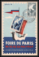 0414/ Carte Maximum (card) France N°761 Conférence De La Paix à Paris Foire De Paris 1947  - 1940-1949